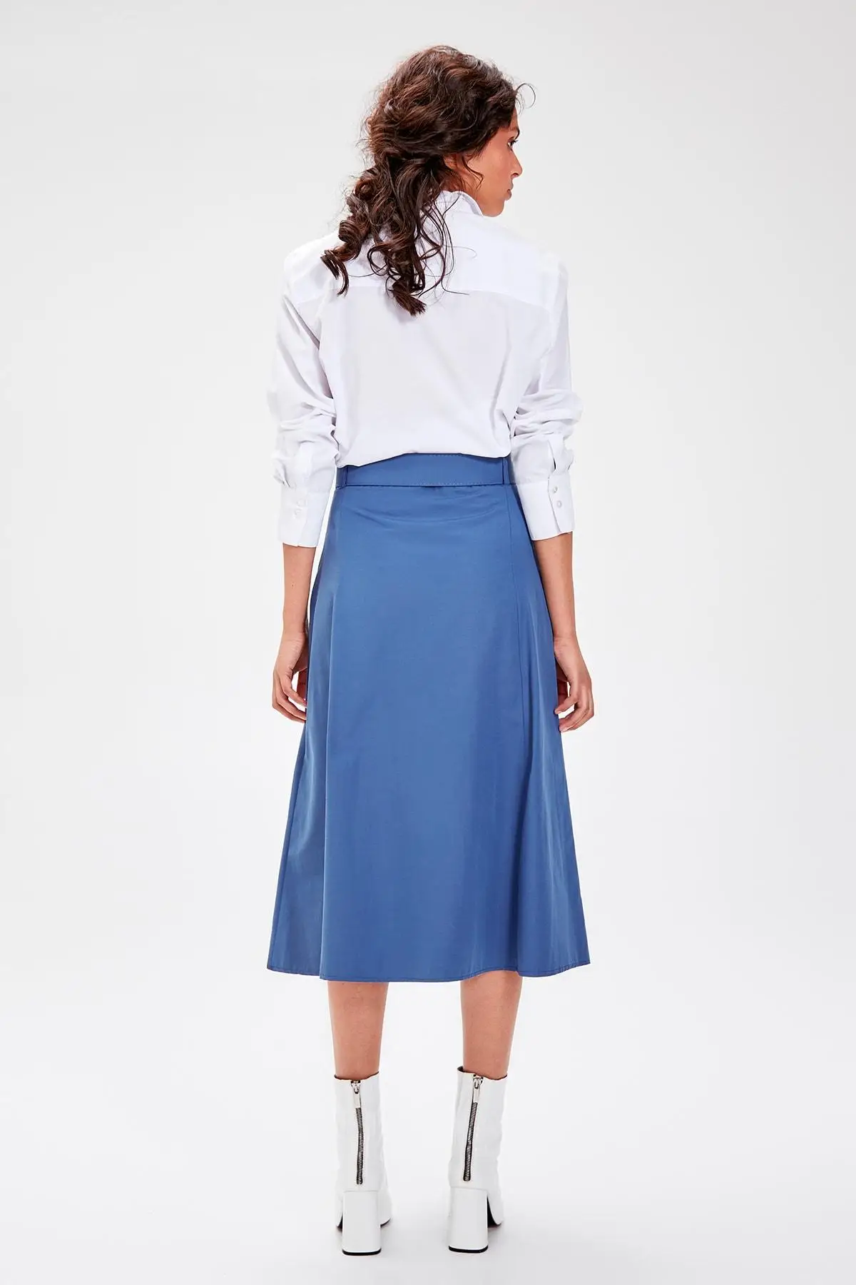 Trendyol Индиго юбка с деталями TWOAW20ET0098