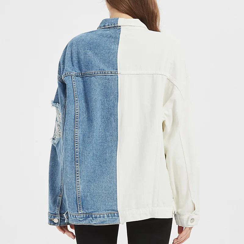 

Women Fashion Casual All-match Jean Coats Autumn Winter Women Loose Denim Jacket