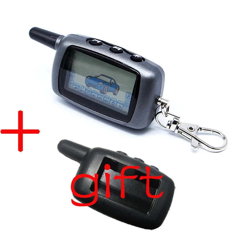 

Twage A6 LCD Remote Controller Keychain +Silicone Case for Vehicle Security Two Way Car Alarm StarLine A6 Keychain