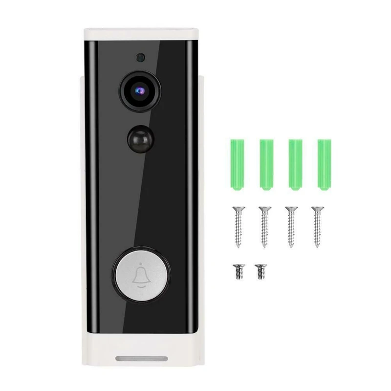 

HOT-1080P WiFi HD Wireless PIR Monitor 2-Way Intercom Camera Video Doorbell Work with Tuya Smart Life Door Bell