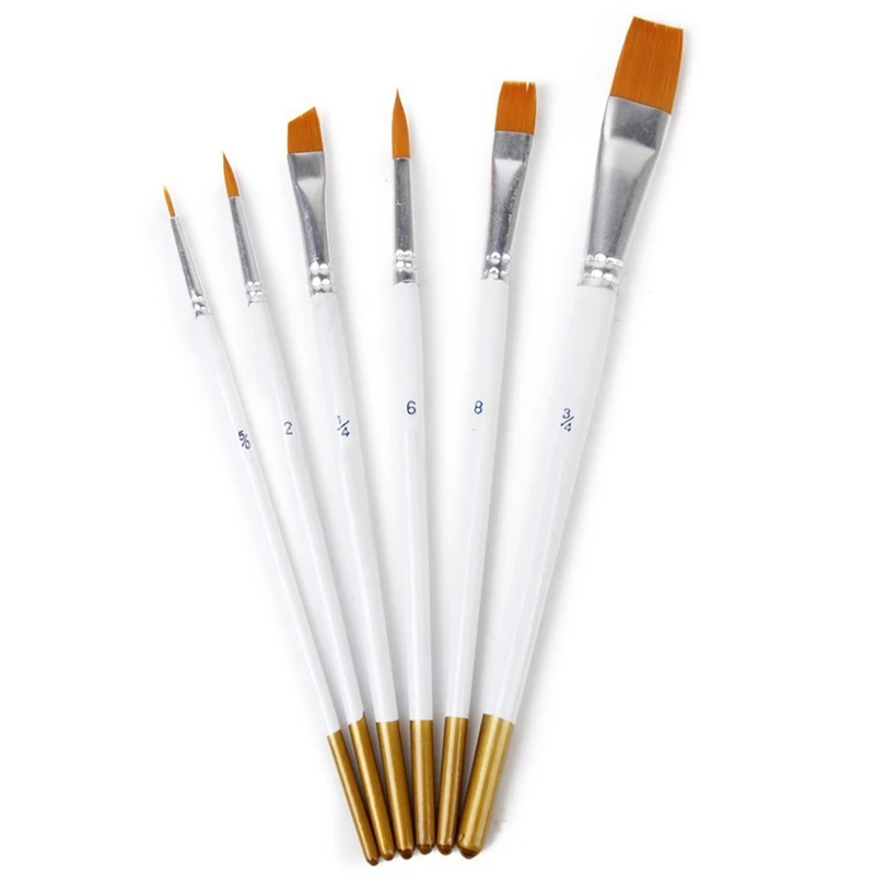 

6 Pieces Watercolor Oil Paint Brush Multi-Function Paint Brush Art And Painting Supplies Paint Brushes Brushes For Watercolor An