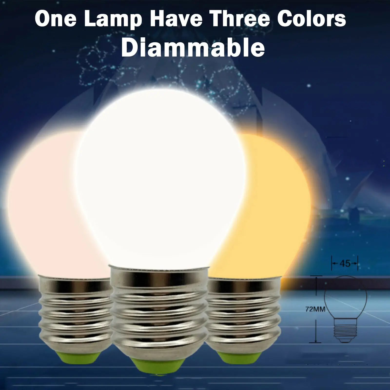 

LED Bulbs B15 B22 Three-stage Dimming LED White Bulbs 220V Equival 30W Incandescent Colorful Home Party Lamp