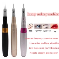 ultraquiet tattoo gun permanent makeup rotary machine tattoo kits electric alloy pen for eyebrow eyeliner lip cosmetic free ship
