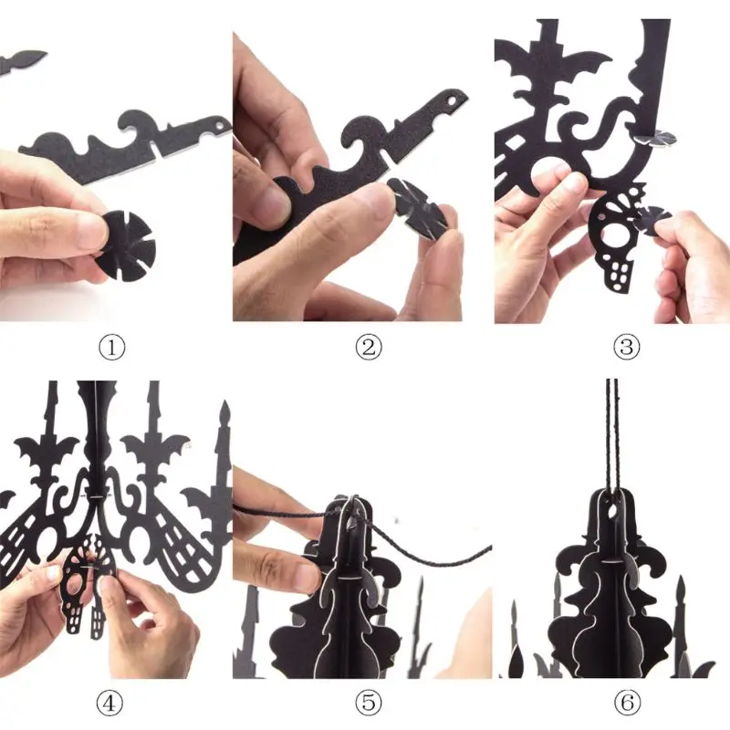 

Halloween Decorations, Glitter Hanging Chandelier Bat Halloween Home Wall Decal 69HF