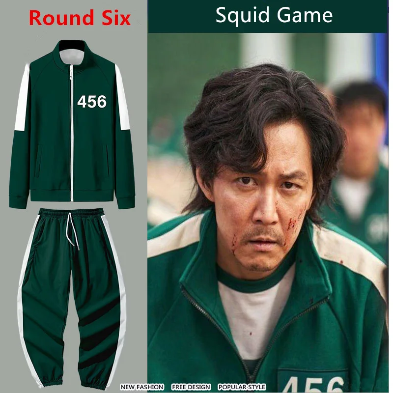 

Squid game jacket men's Li Zhengjae same sportswear plus size 456 national tide autumn sweater Round Six is in stock
