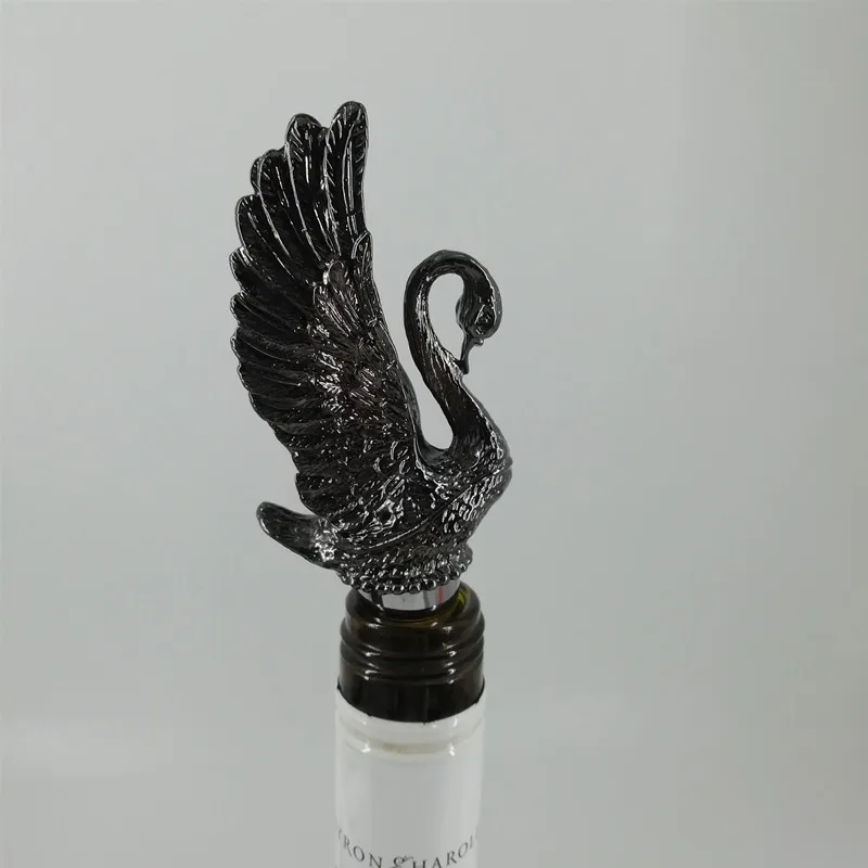 

4-Color Creative Zinc Alloy Cap Swan Stopper Preservation Plug Gold Rose Gold Bar Bottle Cover Tool Wine Bottle Decoration