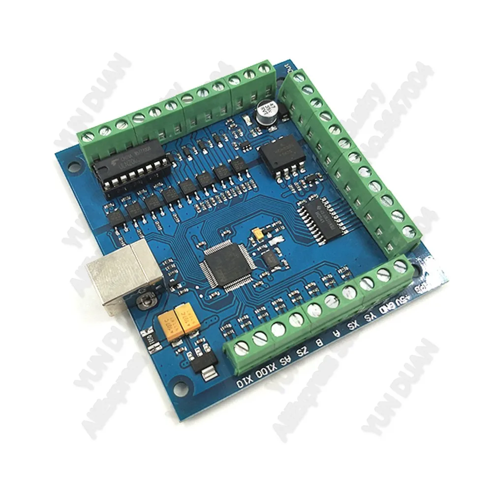 4 оси Mach3 USB ЧПУ контроллер движения шаговый электродвигатель драйвер секционная