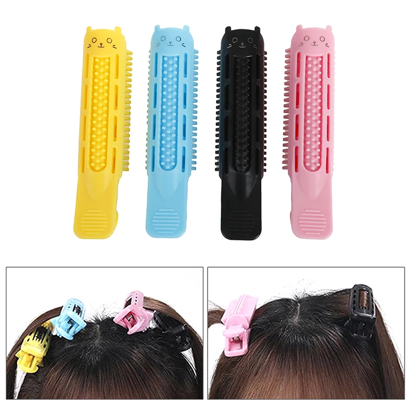 

1Pc Cute Cat Magic Plastic Hair Roots Styling Clip Fluffy Curlers Clip Positioning Clip Twist Styling DIY Tools