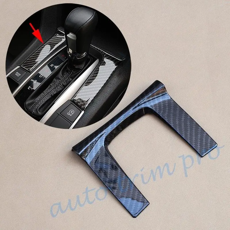 

Carbon Fiber Accessories Fit For Honda Civic Sedan 10th Gear Shifter Knob Frame Cover Trim 2016 2017 2018 2019 Interior Parts