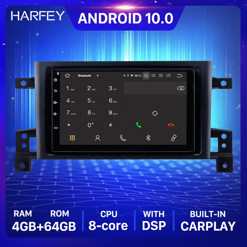 Мультимедийный плеер Harfey 7 дюймов 4 + 64 ГБ Android 10 0 GPS-навигация для Suzuki Vitara 2005-2013
