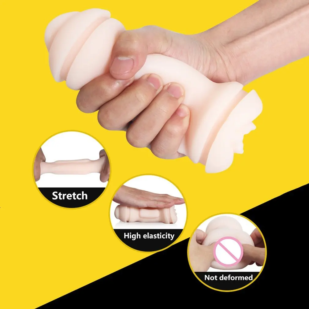 LOAEY портативная чашка с двойным отверстием для мастурбации Мужской мастурбатор