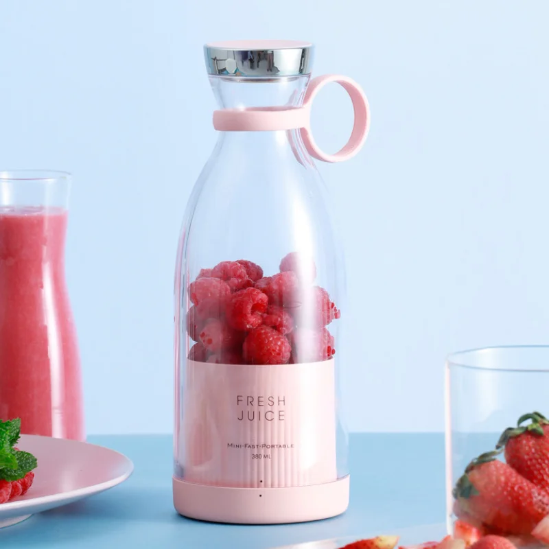 

500ML USB Electric Juicer Portable Blender Rechargeable Pink/White Fashion Household Blender Blending Cup
