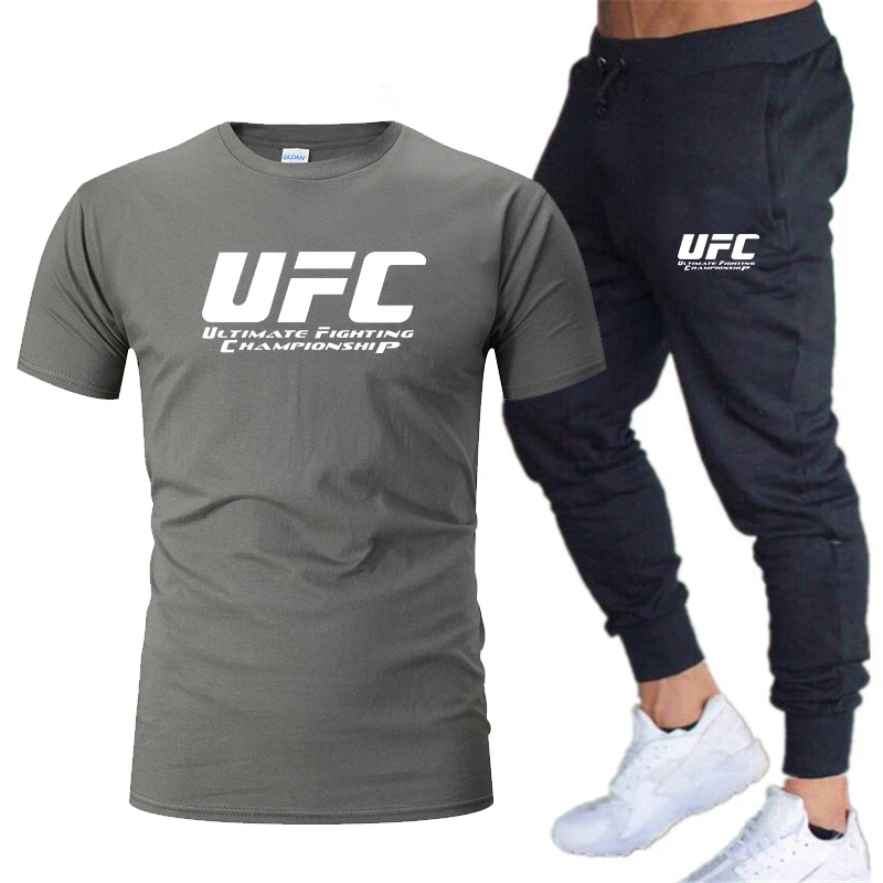 

2021 new men's jogging sportswear summer pants men's short-sleeved t-shirt casual sports pants
