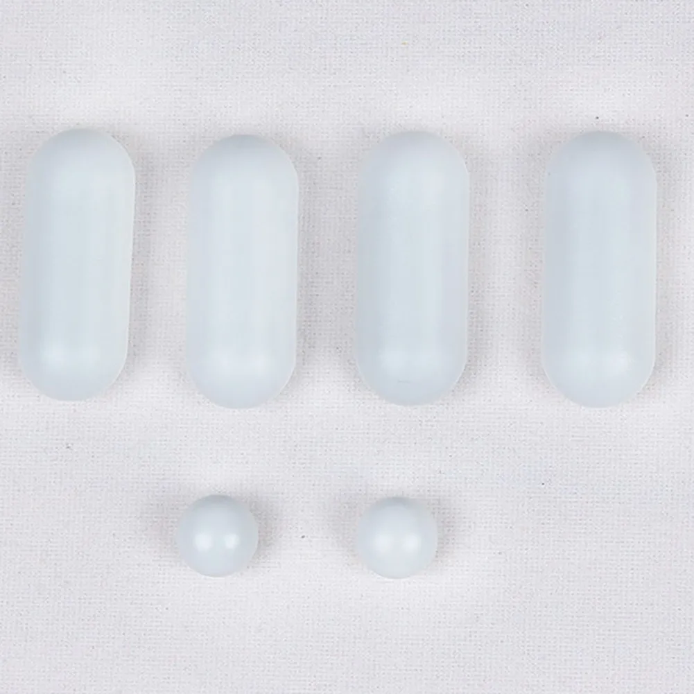 6Pcs Universal Toilet Seat Buffers Pack EVA White Stop Bumper Shock Absorption Round Long Rubber Pad Cover Cushion | Обустройство