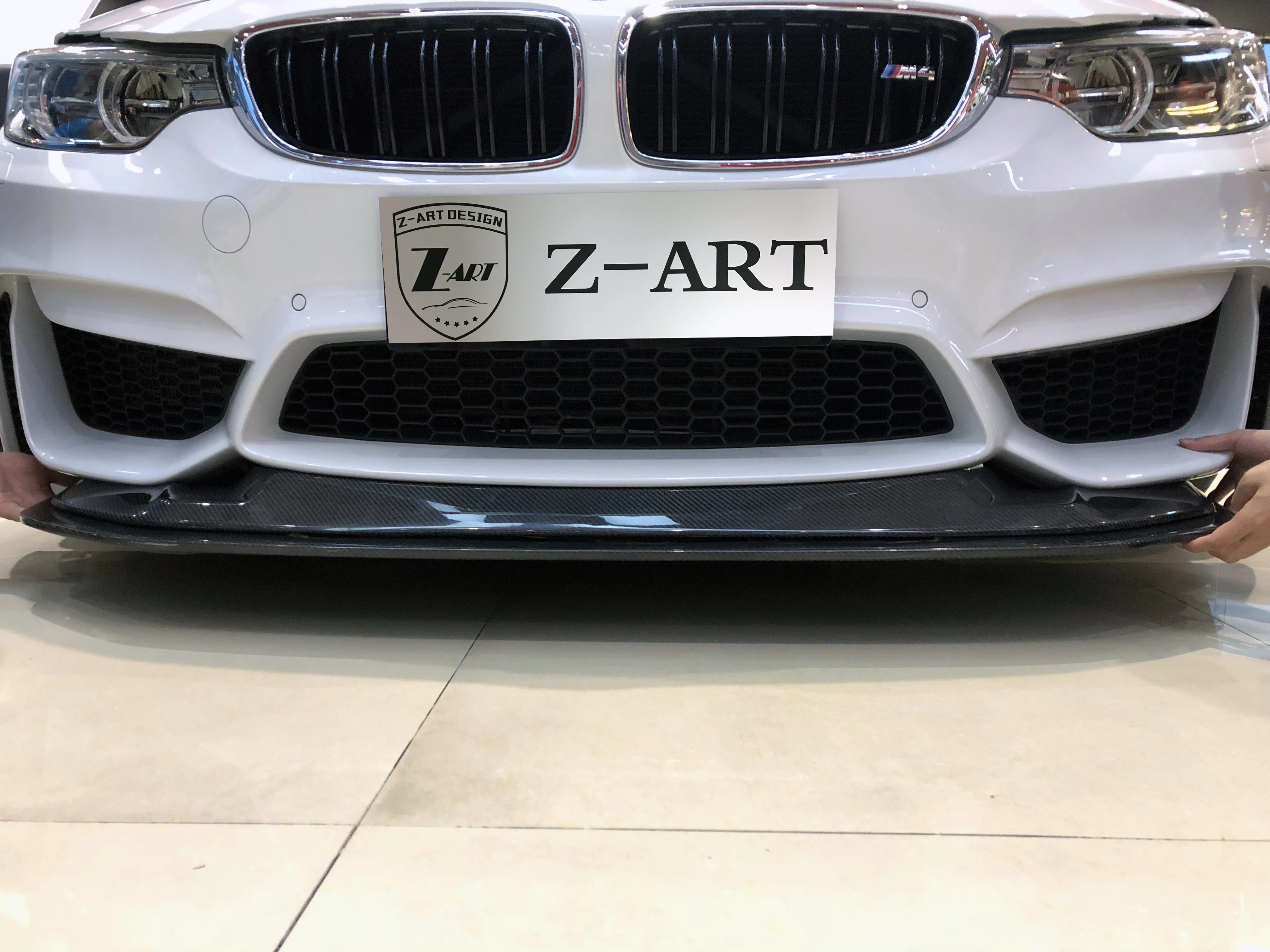 Z-ART для M4 GTS углеродное волокно спереди губ M3 передний спойлер F80 передней губы F82