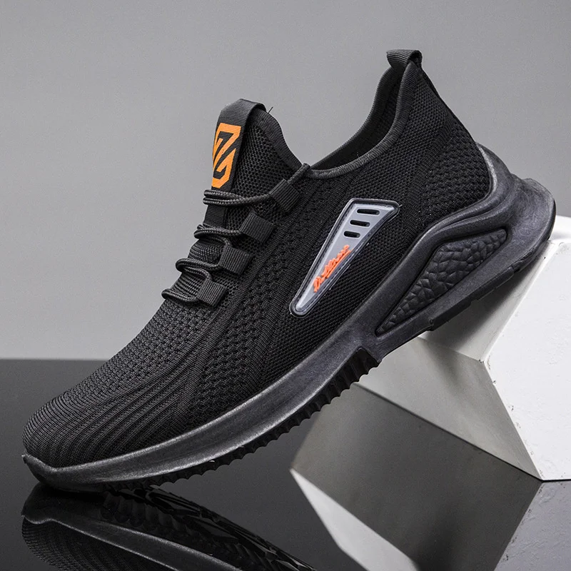 

Flying woven sports shoes with front lace men's Korean fashion casual shoes running shoes men's shoes new summer 2021