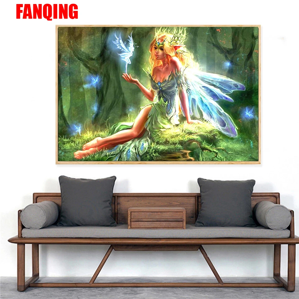 

Алмазная вышивка «сделай сам», 5D алмазная живопись «сказочная бабочка», Алмазная мозаика, домашний декор, полноразмерная вышивка крестиком