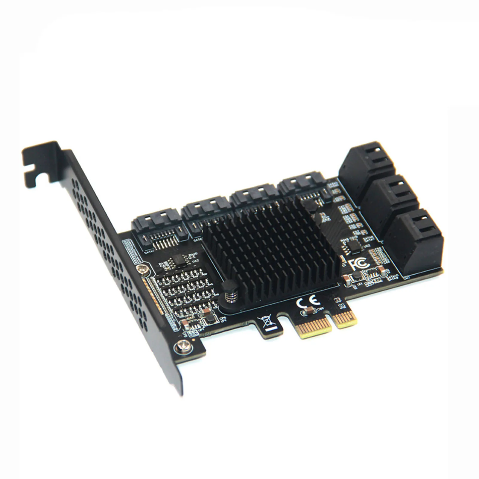 

PCI-E 1X to 6/10 Port SATA3.0 Expansion Card PCIE 6Gbs Internal 1X Adapter Converter For MacOS Windows 7/8/ 10 Black