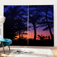 sunset sky window curtains for bedroom living room modern home decor kitchen window blinds drapes