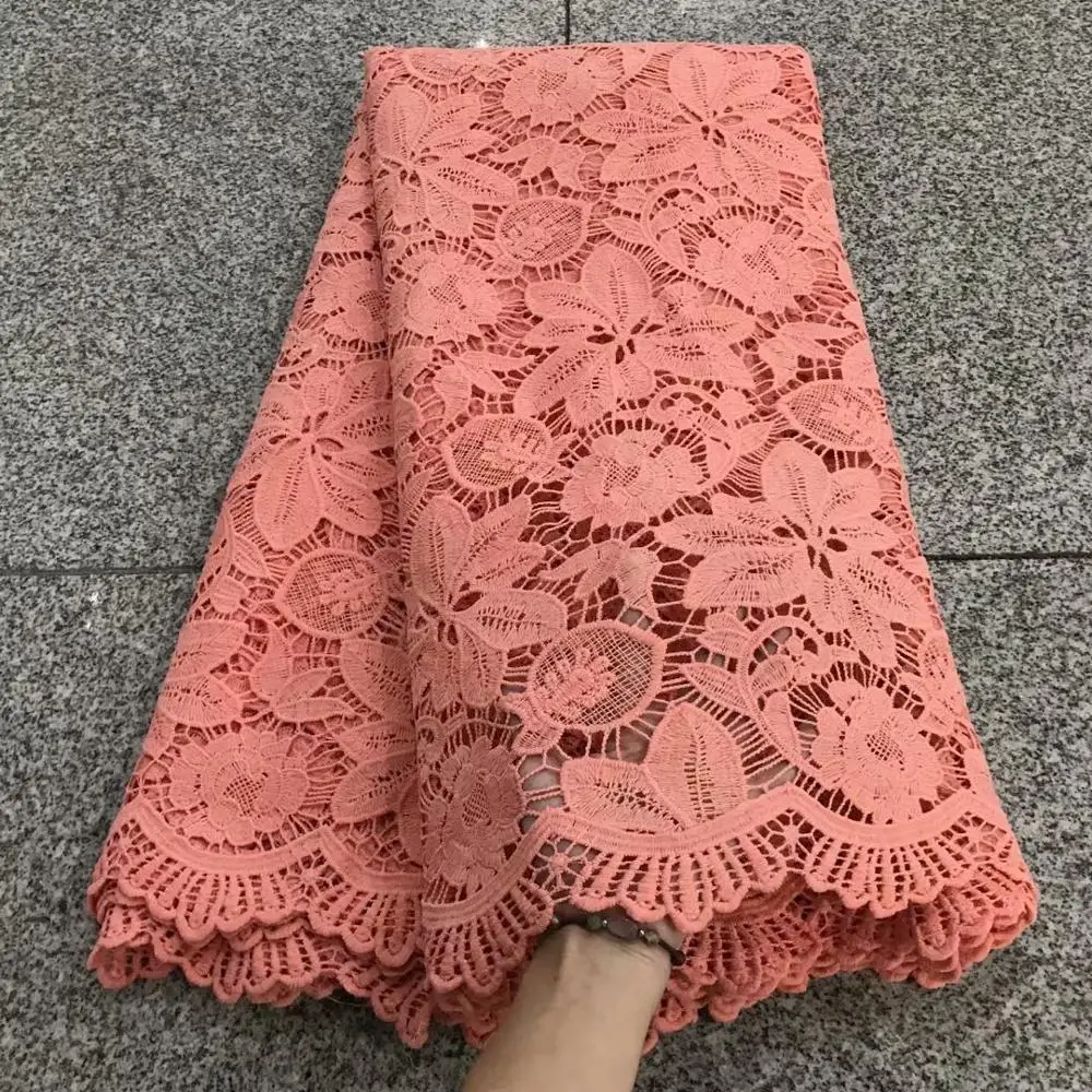 

African Guipure Cord Lace Fabric 2020 High Quality Lace Latest Nigerian French Cord Lace Fabrics For Dress Sewing