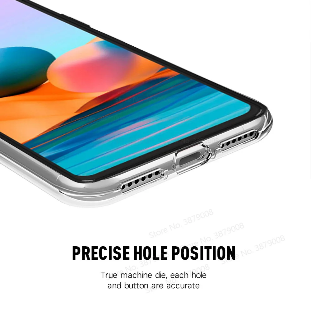 Двойной чехол на весь корпус 360 ° для xiaomi redmi note10 pro max прозрачный мягкий