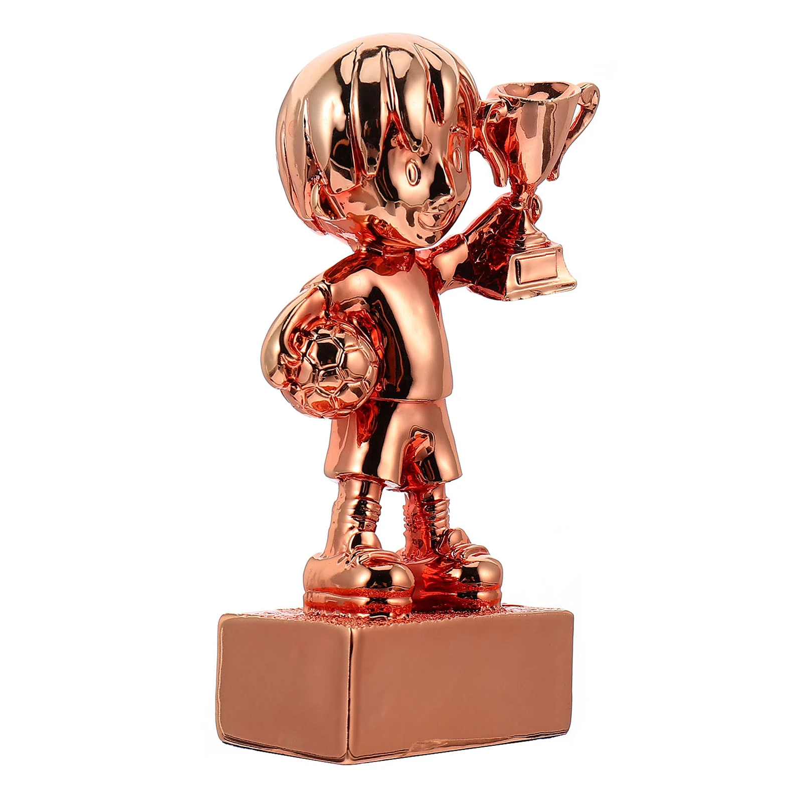 

Small Soccer Award Trophy Plating Resin Reward Prizes Desktop Decoration