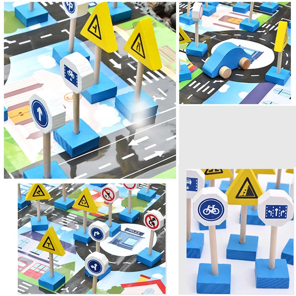 Новые деревянные уличные дорожные знаки парковочные места детские развивающие