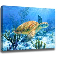 diy diamond painting full square round animal embroidery turtle diamond art mosaic underwater scenery handicraft home decor