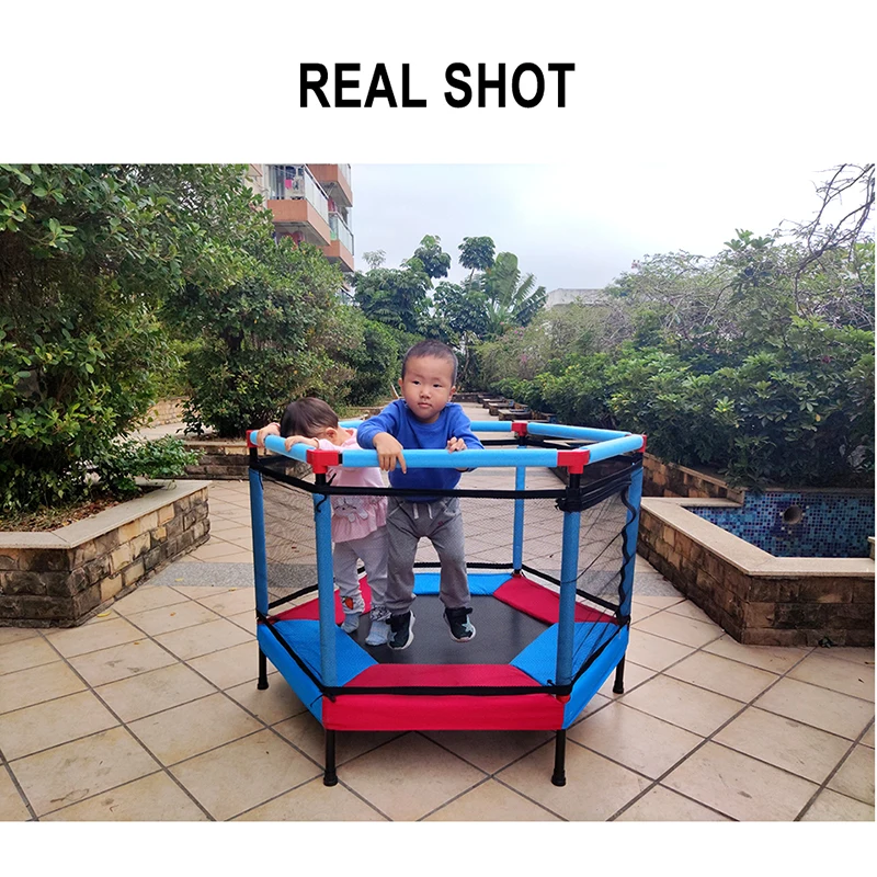 IMBABY Clearance Price Sports Trampolines Indoor Trampoline Safety for Children with Protective Net Pokes Elastic Bed | Спорт и