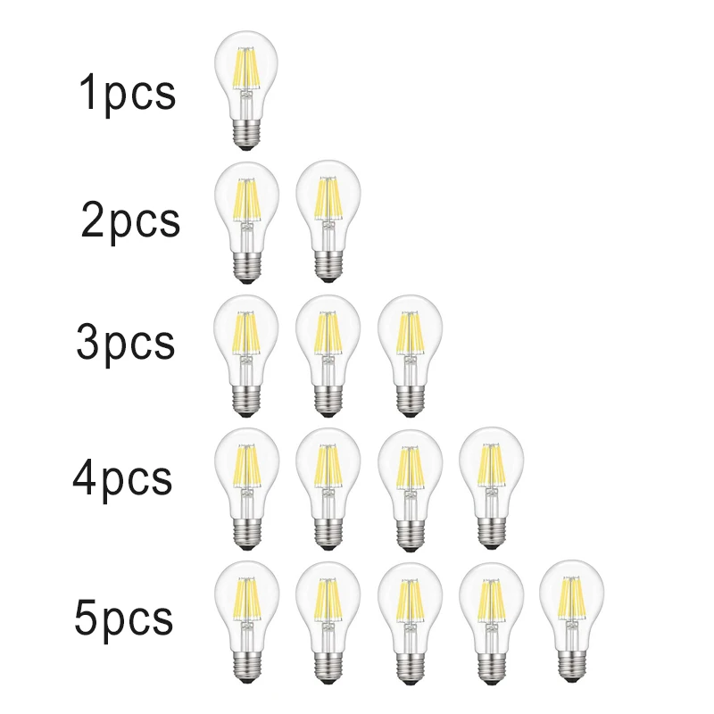 E27 WiFi smart led filament bulb tuya APP control to adjust brightness support Alexa Google voice LED light | Освещение
