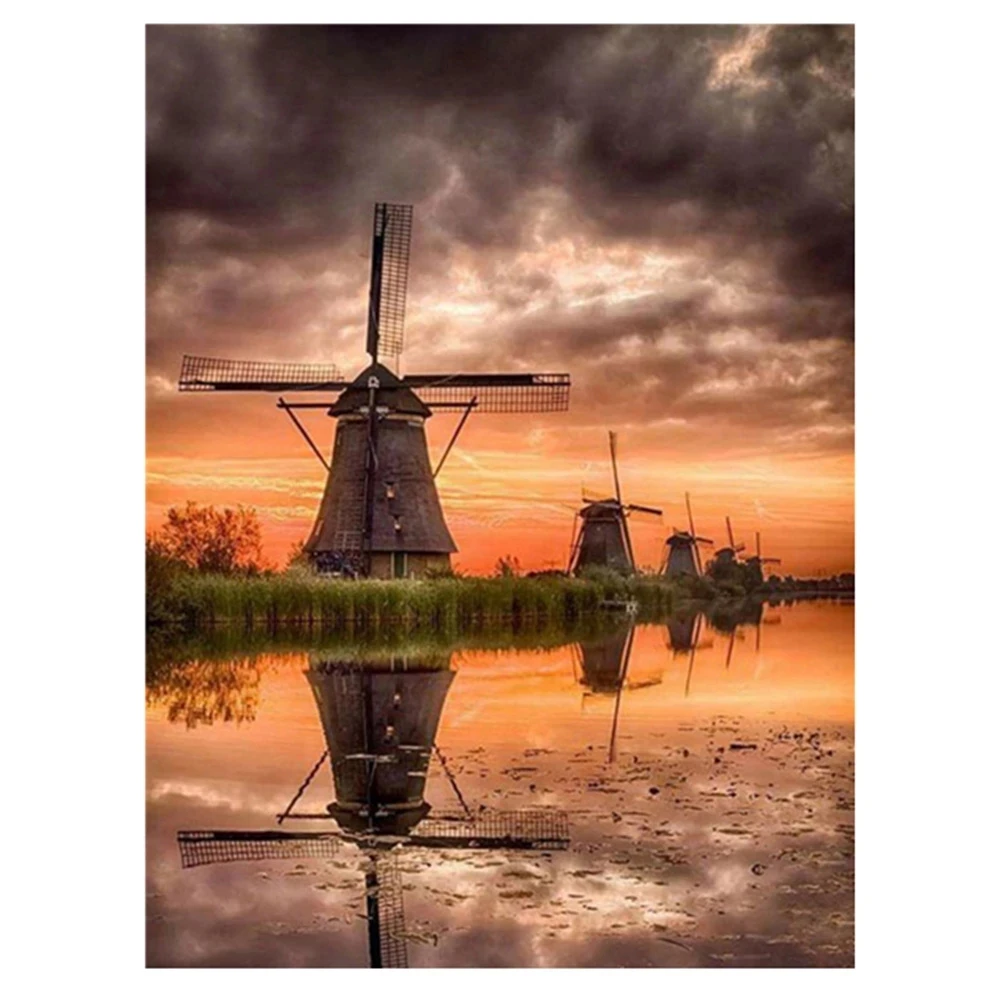 

Canvas Size 5D Diy Diamond Painting Cross Stitch Kit Diamond Mosaic Embroidery " Landscape " Painting Square/Round Drill Gift