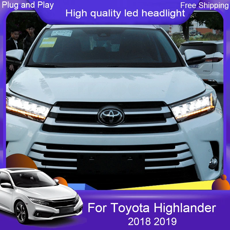 Автомобильный Стайлинг для 2018 2019 Highlander головной светильник s forToyota налобный