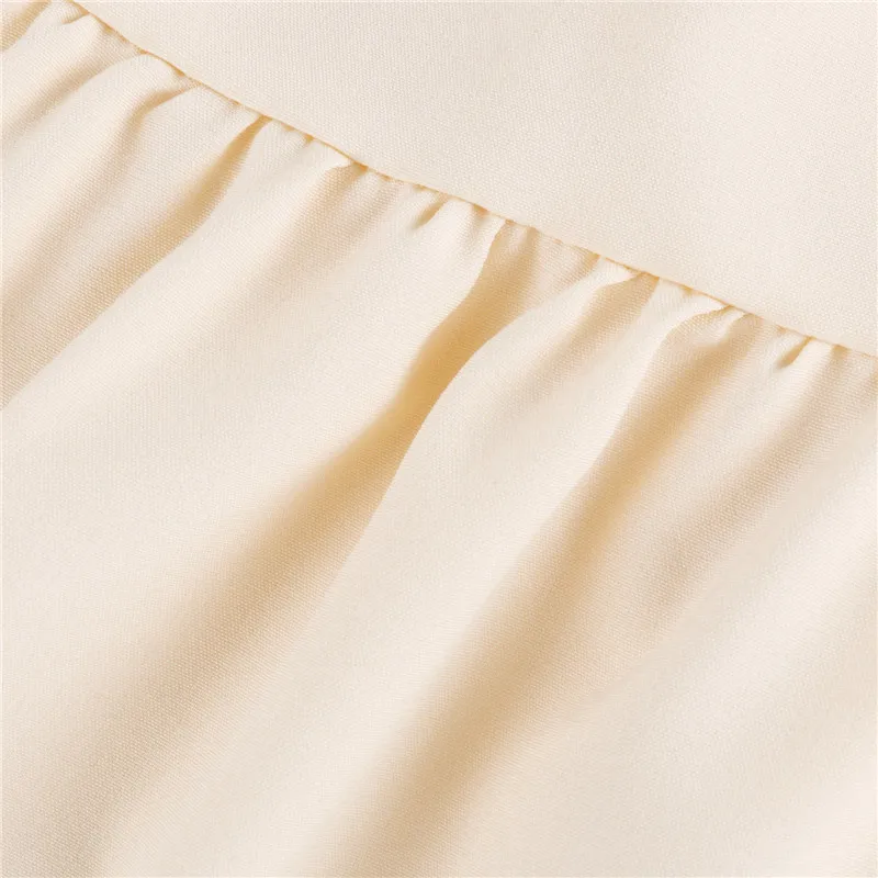 

2021 New Factory Price Women Summer Dress Ruffle Loose Style Dress For Girls Soild Color Patchwork Clothes Drop Shipping