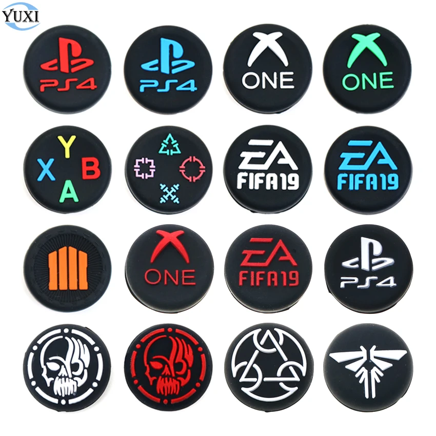 

YuXi 2pcs For PS3 PS4 Slim Pro PS5 Controller Thumb Silicone Stick Grip Cap Cover for XBOX ONE 360 for Switch Pro Accessories