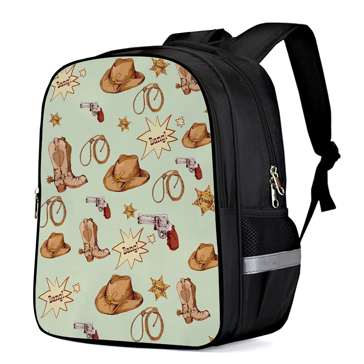 Ковбойские рюкзаки в западном стиле с мультипликационным принтом американском