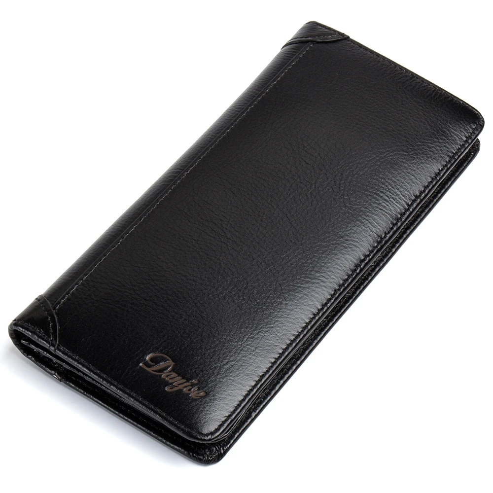 Длинный кошелек из натуральной кожи для мужчин деловой бумажник мягкой