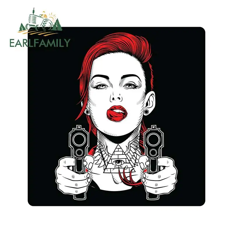 EARLFAMILY 13 см x 12 9 для женщин держатель пистолета граффити автомобильная наклейка