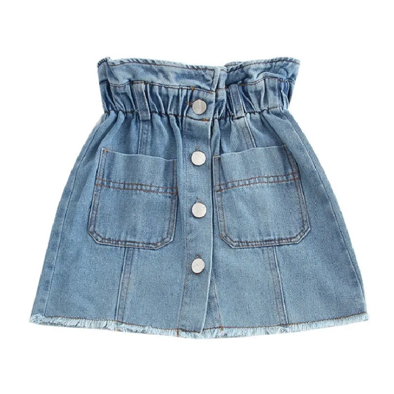 Детская модная джинсовая юбка для девочек детские юбки весенне Осенняя детская