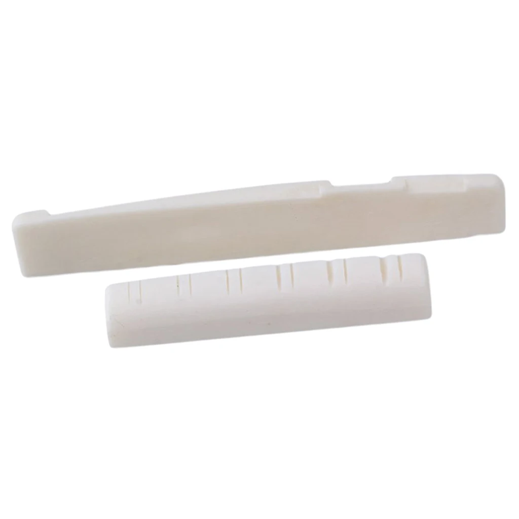

1 Set of Carved Cattle Bones for String Bridge for Acoustic Folk Guitar