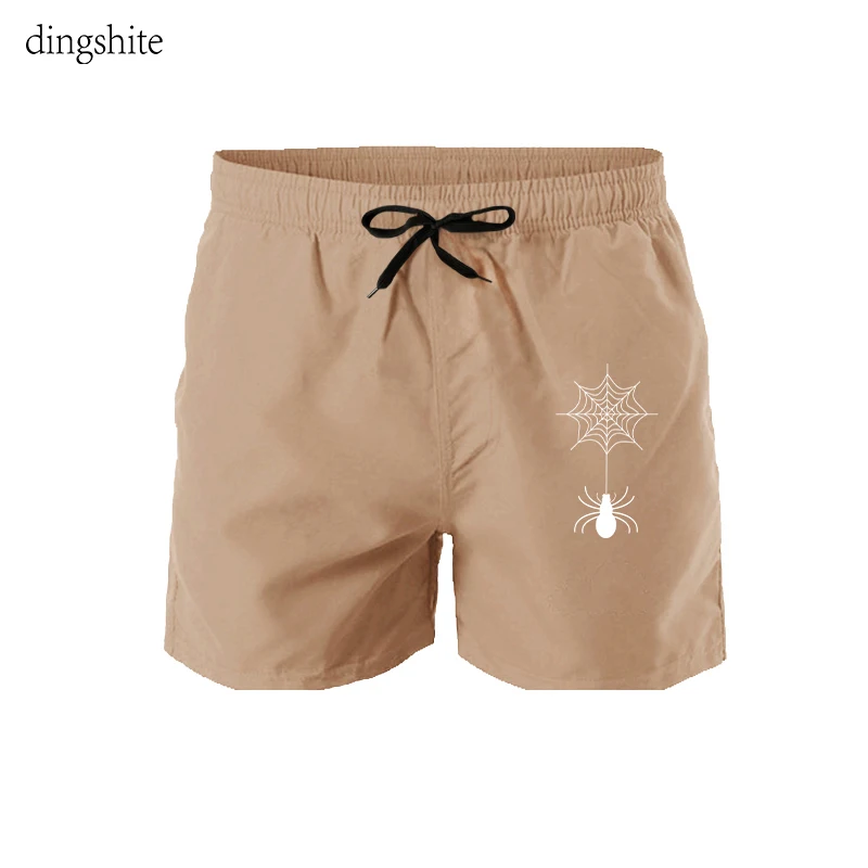 

Dingshite Men New Trending Summer Casual Five Pants , Funny Printed Cotton Blends Thin Section Sweatpants .