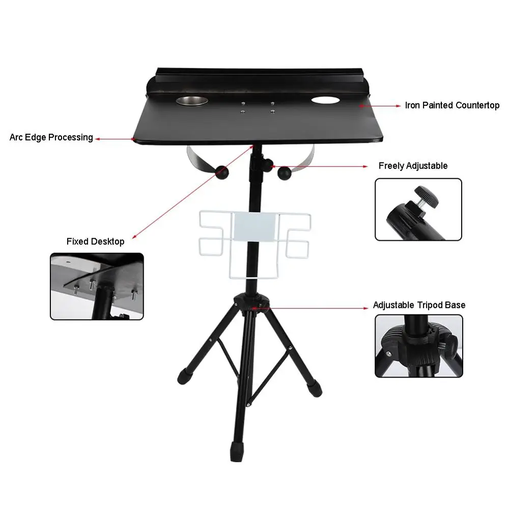 

Portable Detachable Tattoo Mobile Workstation Bracket Sturdy Adjustable Tripod Base Tattoo Salon Dedicated Display Stand Supplie