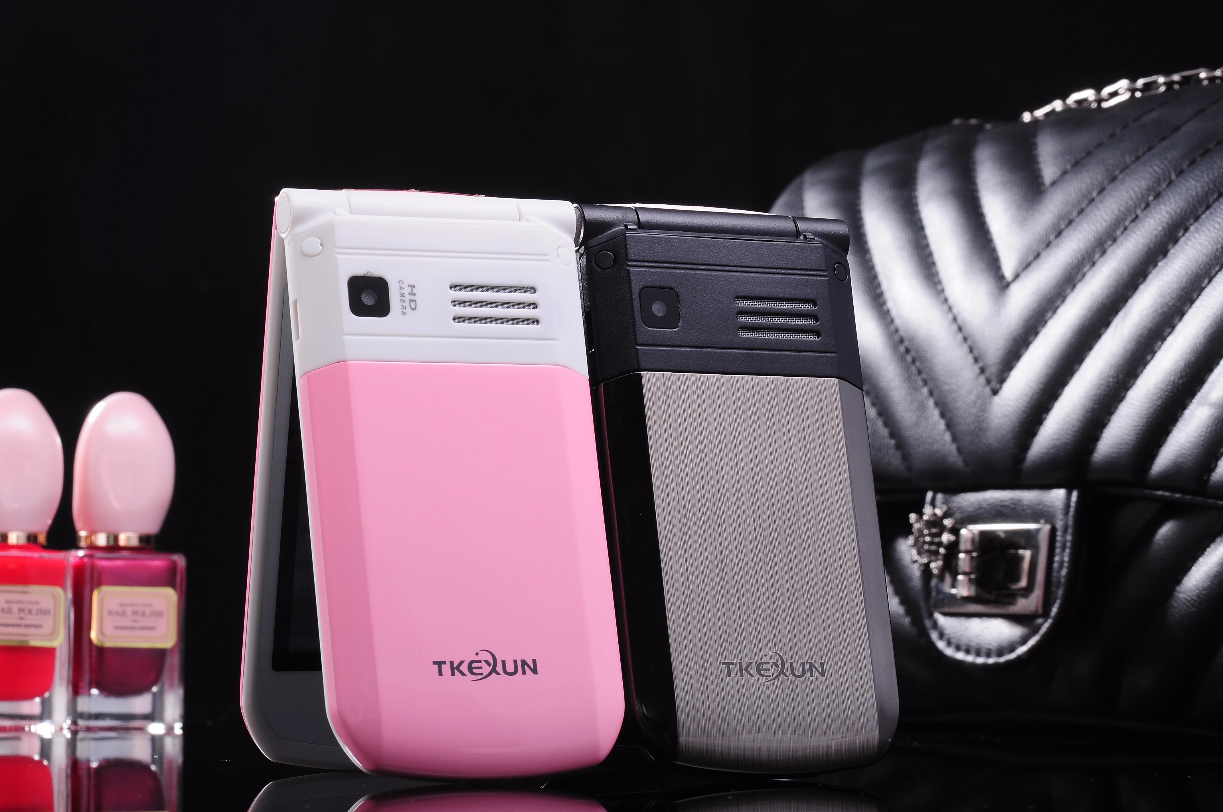 TKEXUN G3 G9000 женский флип мобильный телефон с камерой Две sim-карты 2,4 дюймов сенсорный экран Роскошный сотовый телефон