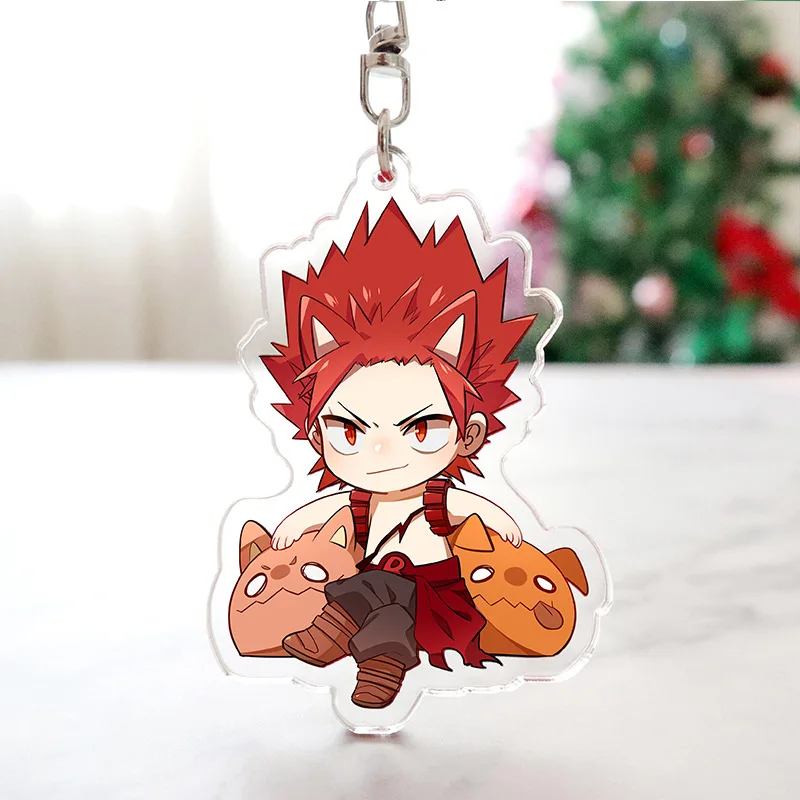 

Anime My Hero Academia Keychain Todoroki Shouto Cosplay Double Sided Transparent Acrylic Key Chain Cute Funny Jewelry Fans Gift