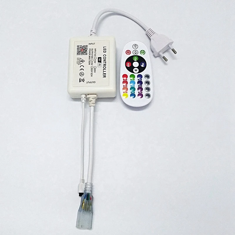 

RGB LED Strips Controller Smart Wifi Controller 24 Buttons Led Light Remote Control for RGB LED Strip Light(EU Plug)