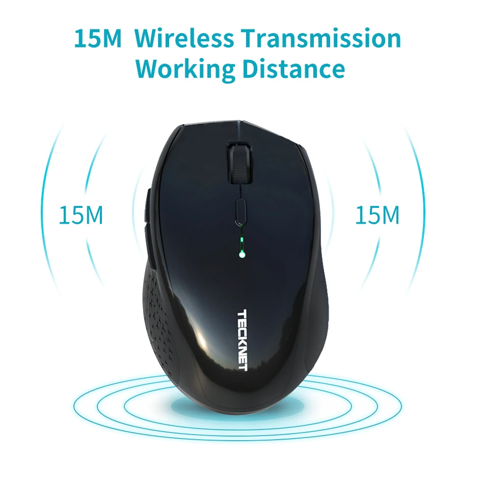 TeckNet USB оптическая беспроводная мышь 2,4G приемник 4800 dpi регулируемая USB 2,0 Компьютерная мышь эргономичная мышь для ноутбука ПК мышь