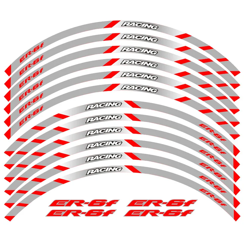 Новинка высокое качество 12 шт. подходит для колеса мотоцикла наклейка в полоску