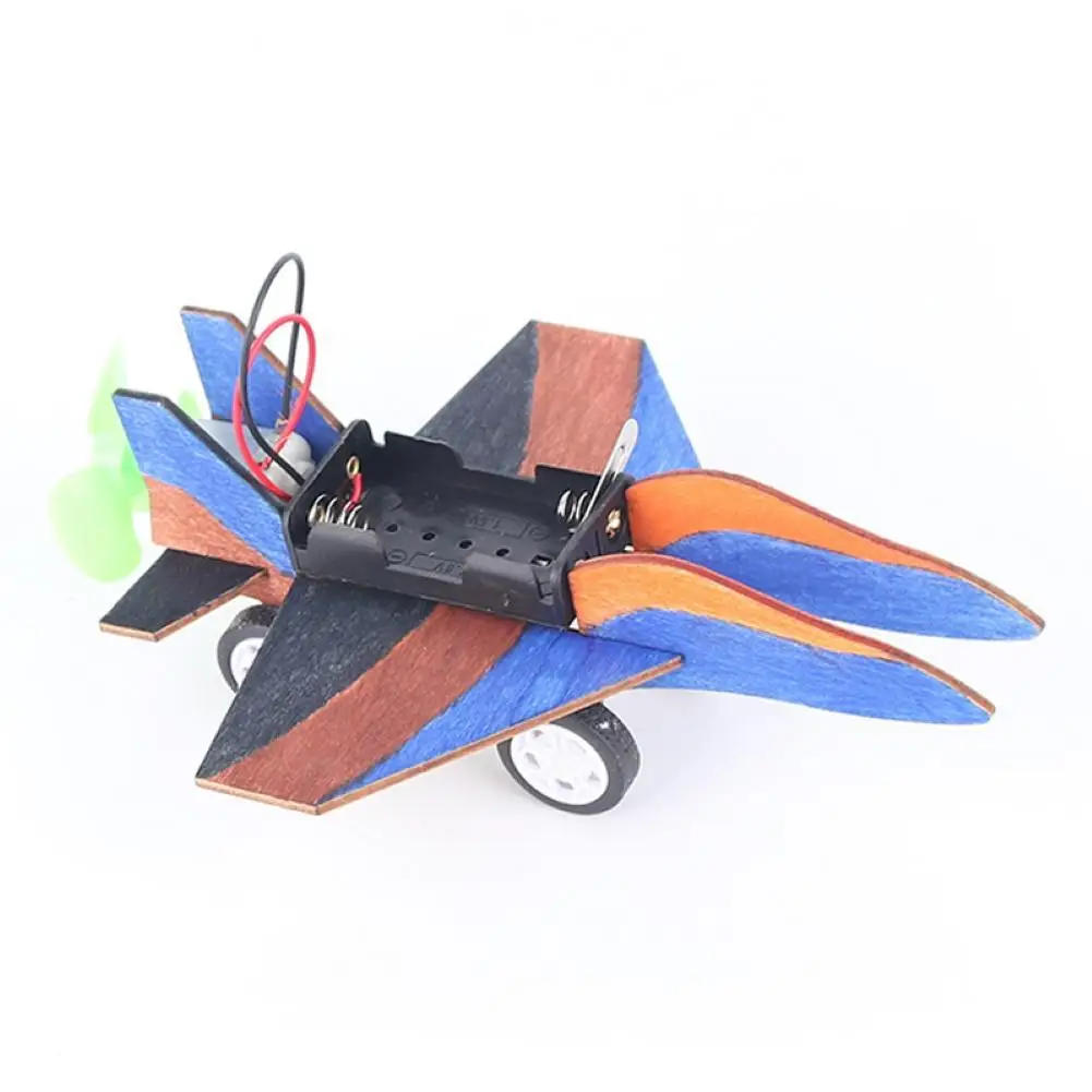 

Kids Creative DIY Assembly Electric Slide Airplane Model Science Experiment Toy