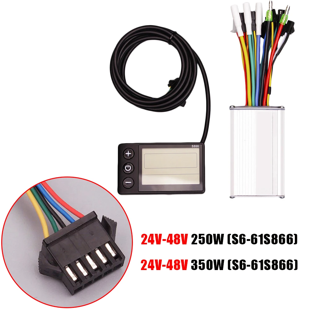 

24-48V 250W/350W S6-51/S866 S6-61/S866 Electric Brushless Controller LCD Display Panel for Bicycle Scooter Motor In Stock