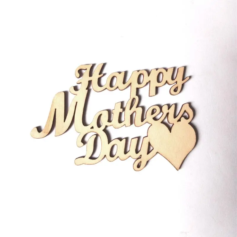 

10 Pcs Happy Mother's Day Wooden Plaque Hanging Sign Mothers Gift Home Art Decoration Ornaments DIY Handcraft