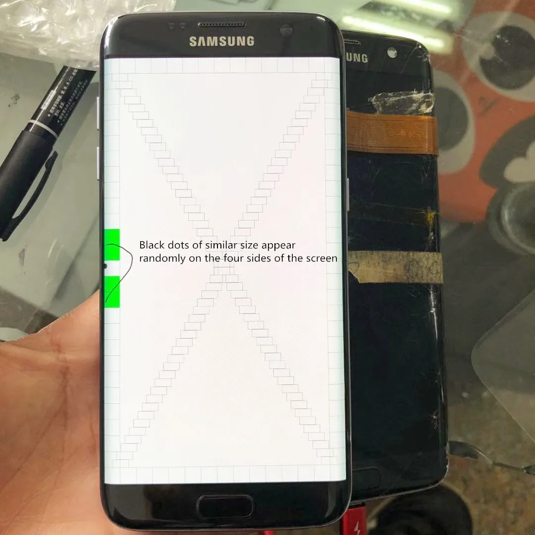 

Супер AMOLED LCD 5,5 ''дисплей с рамкой для SAMSUNG Galaxy S7 edge G935 G935F сенсорный экран дигитайзер сборка + битые пиксели